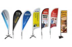 China Custom 2.8m 3.4m Teardrop Beach Flag , Durable Flying Advertising Flag supplier