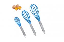 China Blue Silicone Egg Beater Wire Whisk Odorless Nonremain CIQ Approved supplier