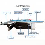 Woodworking Sliding Saw Machine 0.75kw 60mm Panel Saw Table