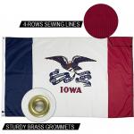State Of Iowa Flag 3x5 Ft Outdoor Custom Flag Strong Canvas Heading Brass Grommets for sale