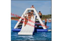 China Giant Commercial Outdoor Inflatable Water Slide With A Pool For Parks supplier