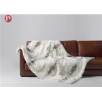 Midweight Plush Faux Fur Blanket Machine Wash Dry Snow Leopard Lynx Exotic for sale
