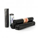 Black 55 Gallon 15um LDPE Garbage Bags Biodegradable Custom Size for sale