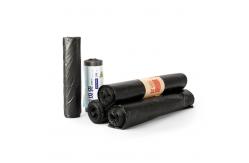 China Black 55 Gallon 15um LDPE Garbage Bags Biodegradable Custom Size supplier