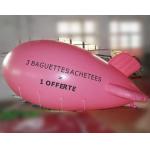 Inflatable advertising blimp / inflatable giant helium airplane / flying pink 5mL blimp for sale