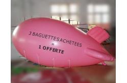 China Inflatable advertising blimp / inflatable giant helium airplane / flying pink 5mL blimp supplier