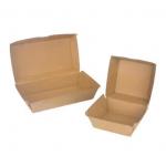 Customized Food Grade Cardboard Burger Box Recyclable Fast Food Restaurant Takeaway Packaging with Customer's Logo for sale
