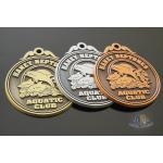 Custom Engraved 2D Model Medals Antique Gold / Silver / Copper Plating