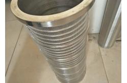 China Johnson Continuous Wedge Wire Screen Pipe / Water Well Screen For Oil Well supplier