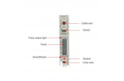 China Compact LCD Display Din Rail Energy Meter 50Hz 10VA RS485 supplier