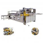 Pneumatic Driven Carton Folding Gluing Machine , Semi Automatic Box Folder Gluer Machine for sale