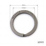 Matte Black 25mm Flat custom logo split key ring for sale