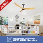 Electric Power 3 Solid Wood Ceiling Fan Energy Saving Remote Control