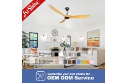 China Electric Power 3 Solid Wood Ceiling Fan Energy Saving Remote Control supplier