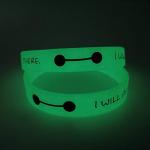 Factory Custom Pattern Silicone Bracelet Party Festival Activity Event Gift noctilucent Night Glow Silicone Wristbands for sale