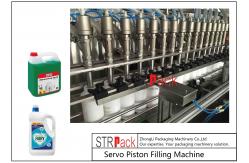 China Automatic Linear Servo Piston Paste Filling Machine 10 Heads For Viscou supplier