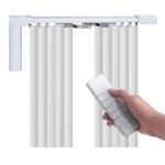 Ceiling Mounted Motorized Electric Ripple Fold Curtain Track S Type Straight Smart Curtain for sale