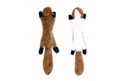 China 48*15 cm unstuffed short fabric simulated animal barking dog chewing toy supplier