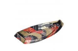 China Boat Shape PS Plastic Sushi Tray Stackable Eco Friendly supplier