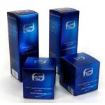 0.6mm Thick Cosmetic Packaging Boxes 6cm Width Custom Blue Debossed for sale
