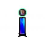 Ipad Portable Photo Booth Kiosk Adjustable Stand Alone Photo Booth With Rgb Led Ring Light for sale