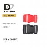 Outdoor Style Bulk Clothing Buttons Black & Red Insert Buckle Plastic for sale