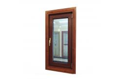 China Aluminium Profile Tilt And Turn UPVC Window Mahogany  Certificated supplier