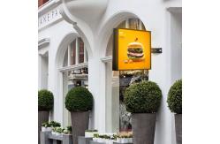 China Outdoor LED Double Sided Screen Shop Sign Light Pole Screen supplier