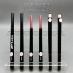 Plastic Lip Liner Pencil Holder Eyebrow Pencil Packages Cosmetic Container Packaging Tube With Push-pull Lip Brush for sale