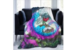 China Customized Design Digital Printing Polyester Flannel Blanket supplier
