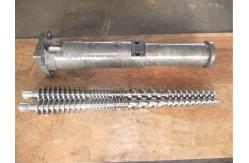 China Conical Twin Screw Barrel Bimetallic Alloy For Pipe Extrusion supplier