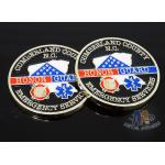 Craft Die Cast Brass Challenge Coin , Small 3D Challenge Coins With Epoxy for sale