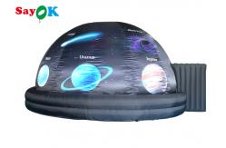 China 6m Printed Inflatable Planetarium Black Projection Dome Tent For Science Display supplier