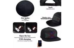 China Black Bluetooth LED Hat With Display Programmable Mobile App Control supplier