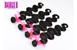 China Pre Plucked Unprocessed Indian Body Wave Hair , Indian Wave Bundles With Frontal Neat supplier
