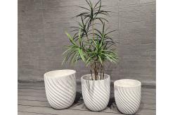 China Character Textured Surface Fiber Clay Planter With Frost Resistant Character And Modern Style supplier