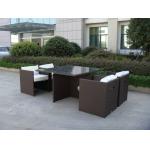 5pcs rattan cube sets outdoor wicker sofa set with square table