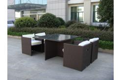 China 5pcs rattan cube sets outdoor wicker sofa set with square table supplier