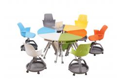 China OEM Training Room Tables And Chairs ABS / PP Foldable Table And Chairs supplier