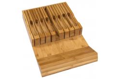 China Standing Universal Bamboo Knife Block Custom Shaped For Kitchen Ware supplier