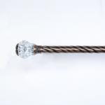 Metal Single Curtain Rod Holder With 28MM Diameter Finial for sale
