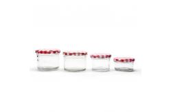 China Personalized Custom Clear Frosted Freezing Glass Jar Honey For Jam Honey supplier