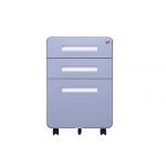 Movable 3 Drawer Lockable Filing Cabinet