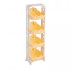 Movable 62.5cm 2 Layer Stacking Plastic Shelves Sterilite Garage Storage