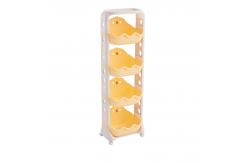 China Movable 62.5cm 2 Layer Stacking Plastic Shelves Sterilite Garage Storage supplier