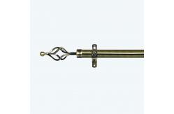 China KYOK Electroplated Classical Style Expandable Twisted Curtain Finial Curtain Rod Set supplier