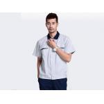 CVC Fabric Industrial Work Uniforms Anti - Shrink With Company Embroidery Logo for sale