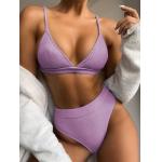 Polyester Fabric Hot Women Bikinis Big Cup Sexy Bikinis At The Beach High Waist Slim for sale