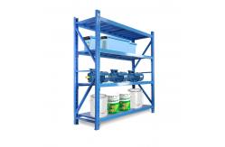 China 4 Layer Stainless Light Duty  Shelf  /  Warehouse Storage Racks Powder Coated supplier