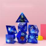 Blue Crystal Skull Resin Boarding Dice Set Dragon and Dungeon for sale